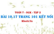 Bài 10.17 trang 101 Toán 7 Kết nối tri thức Tập 2